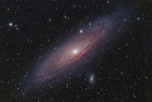 astrophotograph of andromeda galaxy